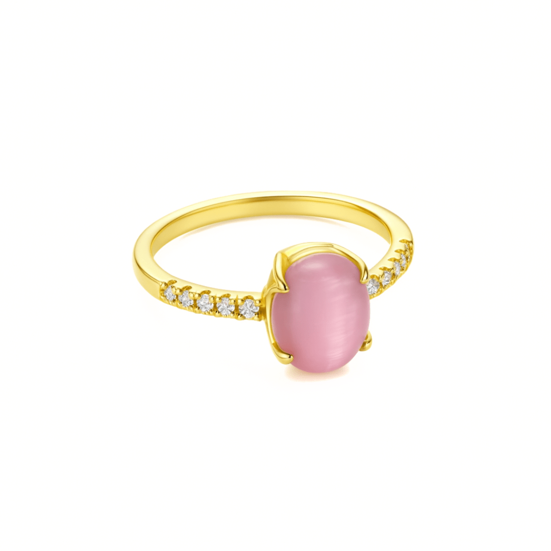 Ring ā Rose Quartz & Opal